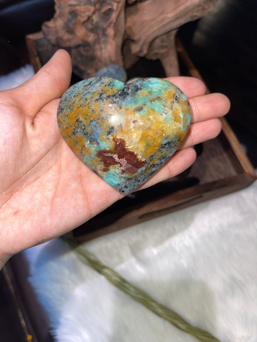 Large Amazonite Heart