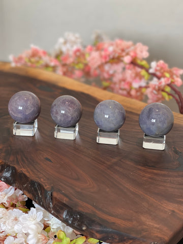Blue/Lavendar Rose Quartz Spheres